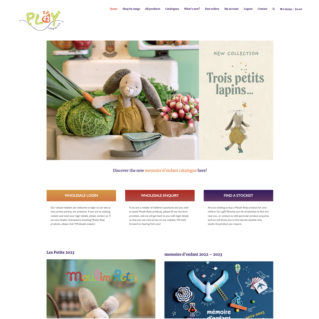Play Imports - Fizbits Web Design client